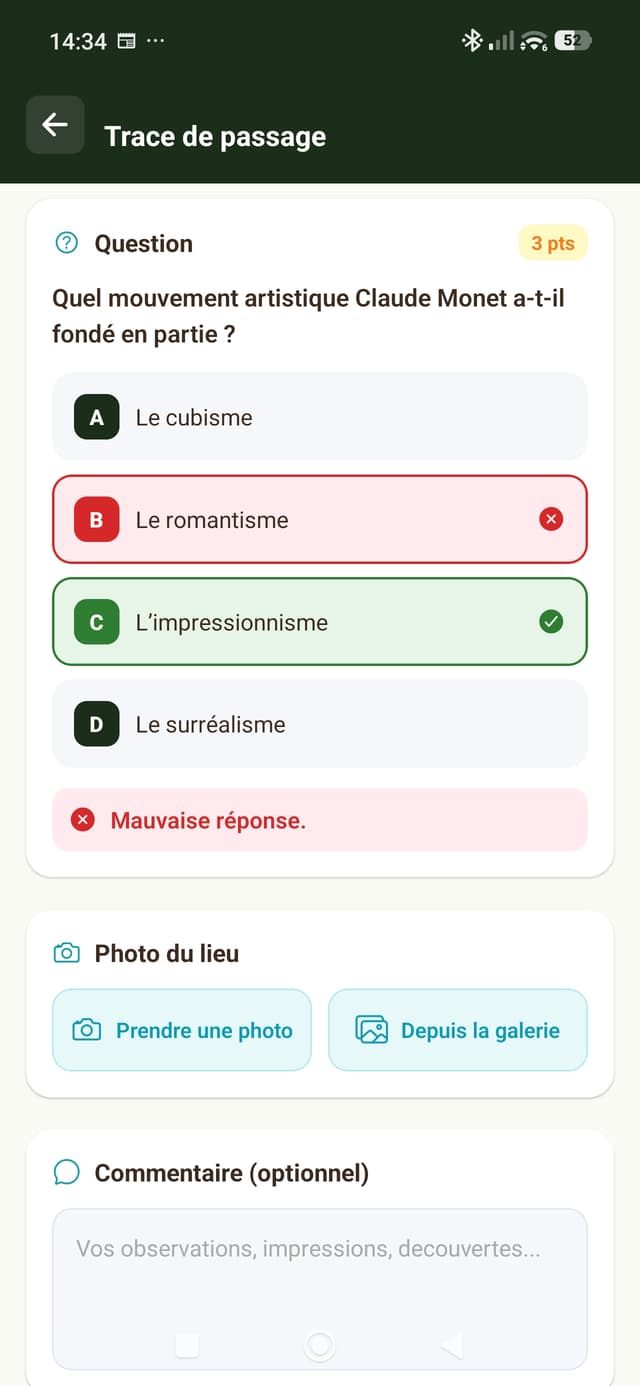 Quiz a choix multiples sur une balise