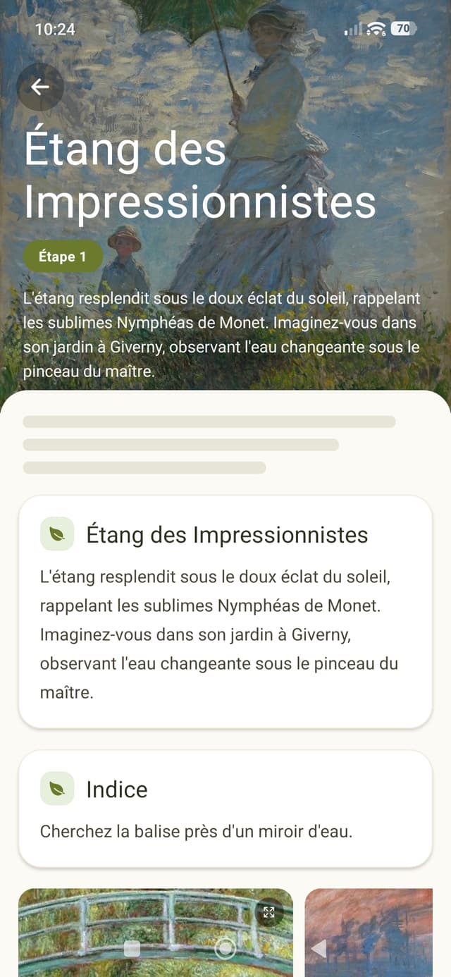 Vue d'une etape immersive dans EXPLORACE